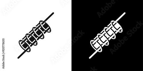 Muffler icon logo set vector