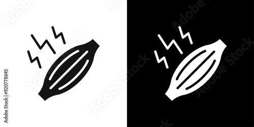 Muscle pain icon logo set vector