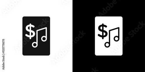 Music Price icon logo set vector