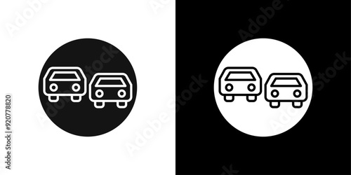 No overtaking icon logo set vector