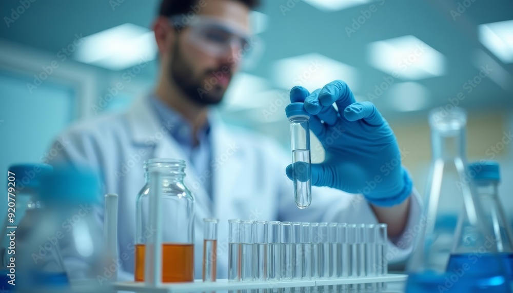 Fototapeta premium Innovation in progress A scientist at work in a lab