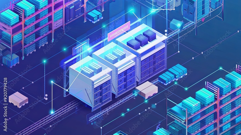 Streamlined Isometric Smart Warehouse Management System with IoT Sensor Technology for Efficient Space Utilization and Inventory Control
