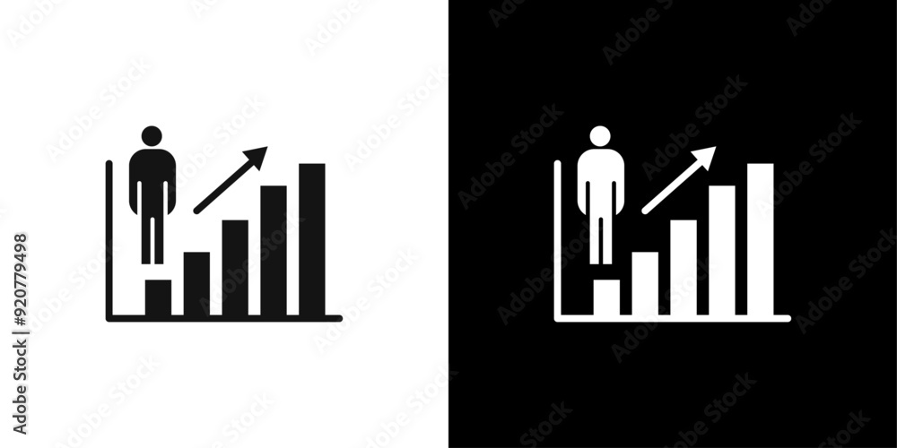 population growth graph icon logo set vector population growth graph icon logo set vector