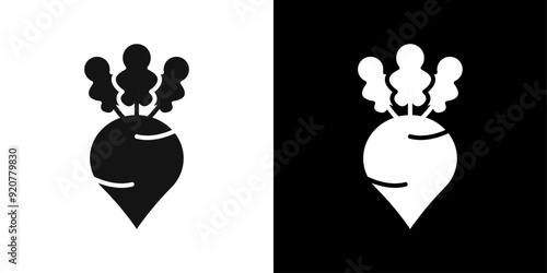 radish icon logo set vector