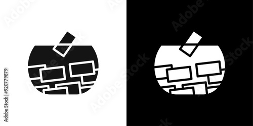 Raffle icon logo set vector