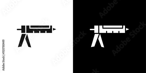 sealant gun icon logo set vector
