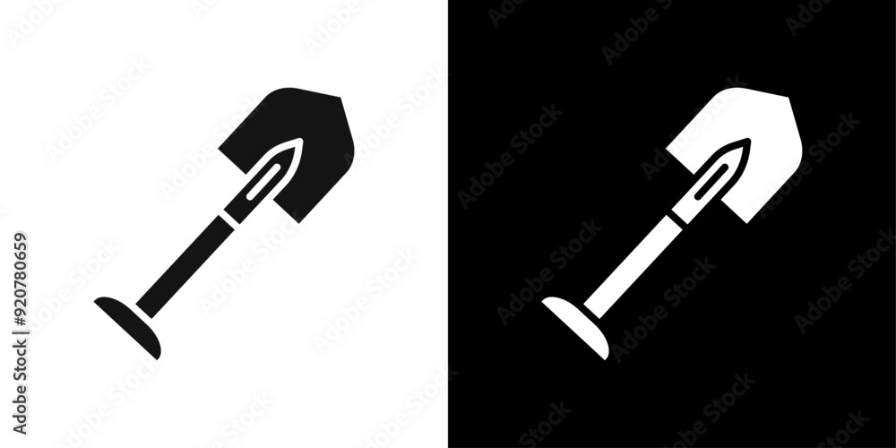 Shovel icon logo set vector Shovel icon logo set vector