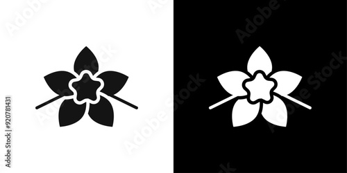 Vanilla icon logo set vector