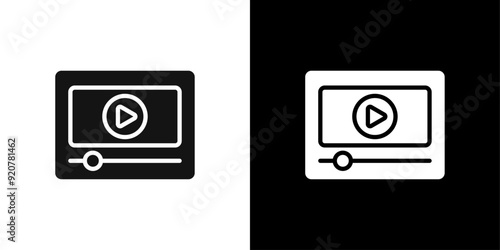 Video Tag icon logo set vector