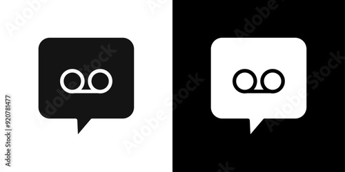 Voicemail icon (2) logo set vector