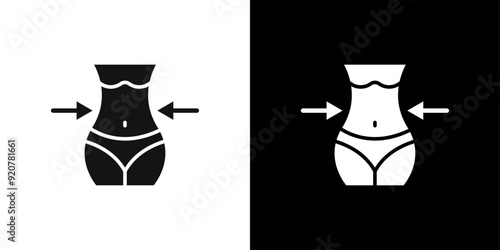 Weight loss icon logo set vector