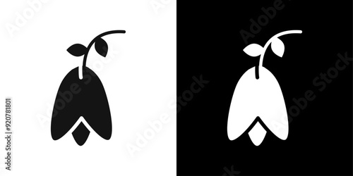 Ylang ylang icon logo set vector