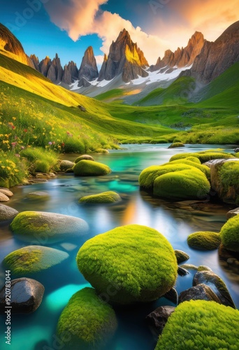 breathtaking landscapes featuring isolated natural wonders pristine environments majestic scenery vibrant colors, view, remote, terrain, mountains, forests