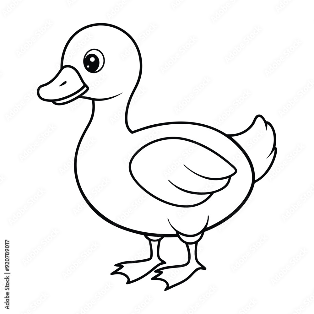 Pygmy Goose Outline Design, Pygmy Goose Clipart, Cute Baby Pygmy Goose illustration in black and white Pygmy Goose Outline Design, Pygmy Goose Clipart, Cute Baby Pygmy Goose illustration in black and white