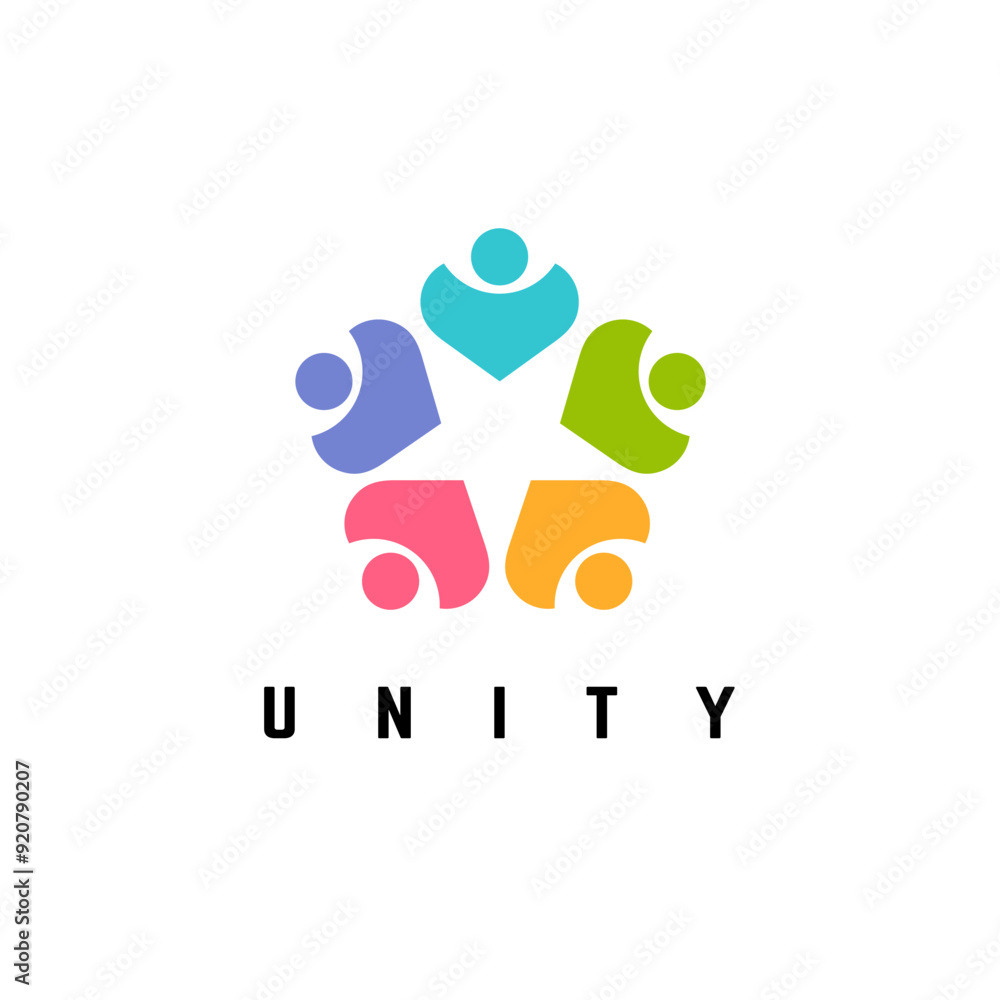 © karrina - Vector logo design template. Teamwork abstract icon.