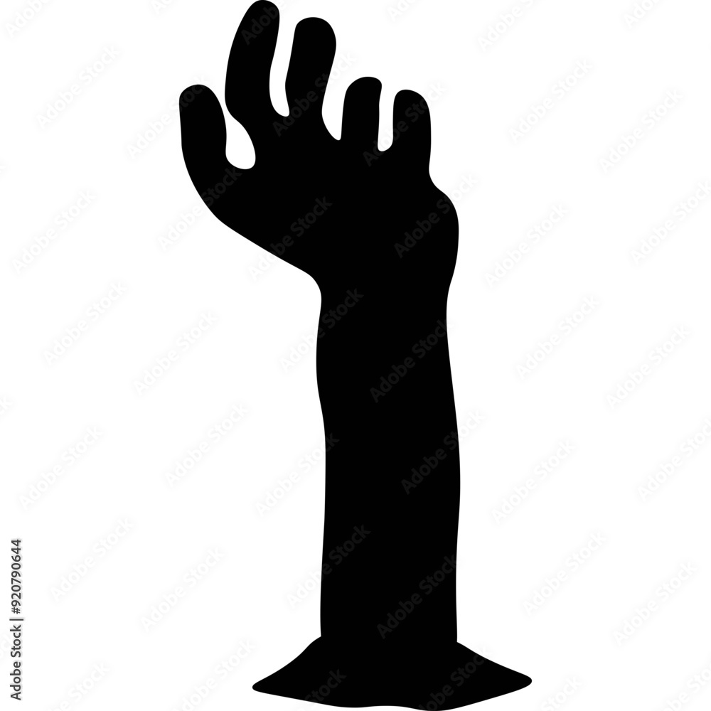 Obraz premium Zombie Hand Silhouette