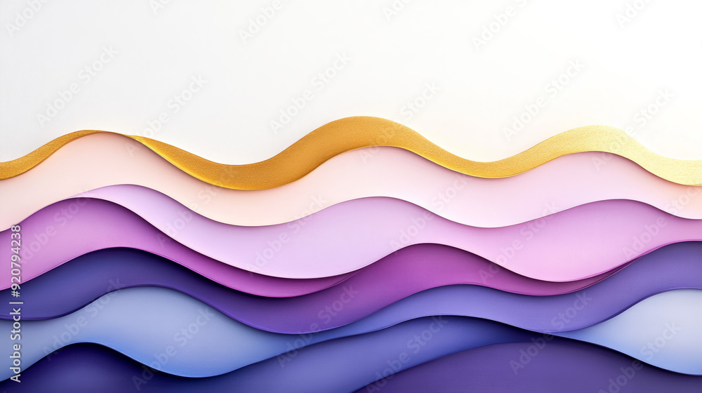 Abstract waves in a gradient of rich purple and pink with soft gold accents representing the energy of New Year Eve Abstract waves in a gradient of rich purple and pink with soft gold accents representing the energy of New Year Eve