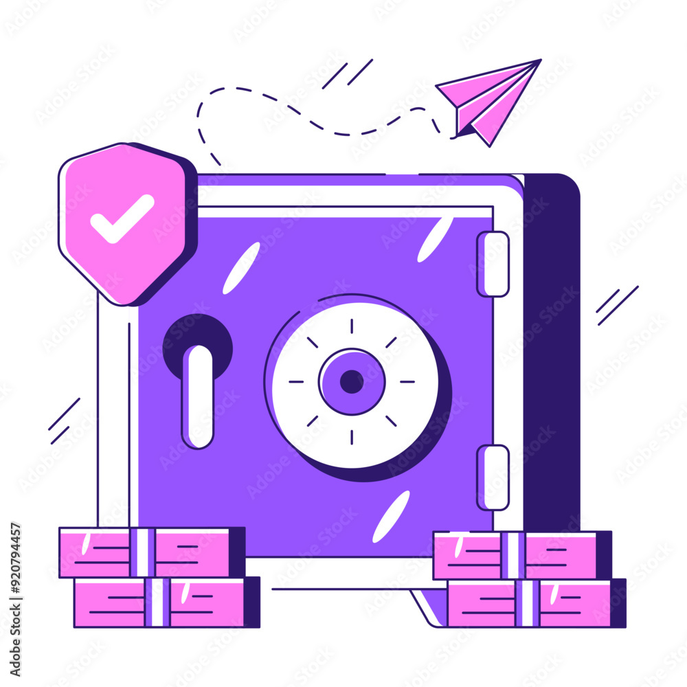 A beautiful design illustration of safe box
A beautiful design illustration of safe box