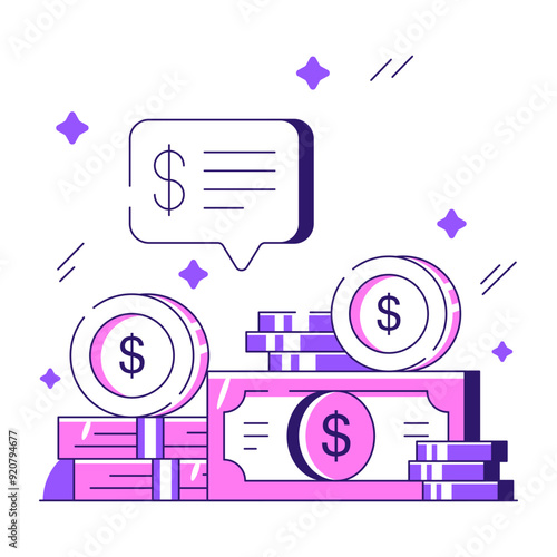 Modern design illustration of money

