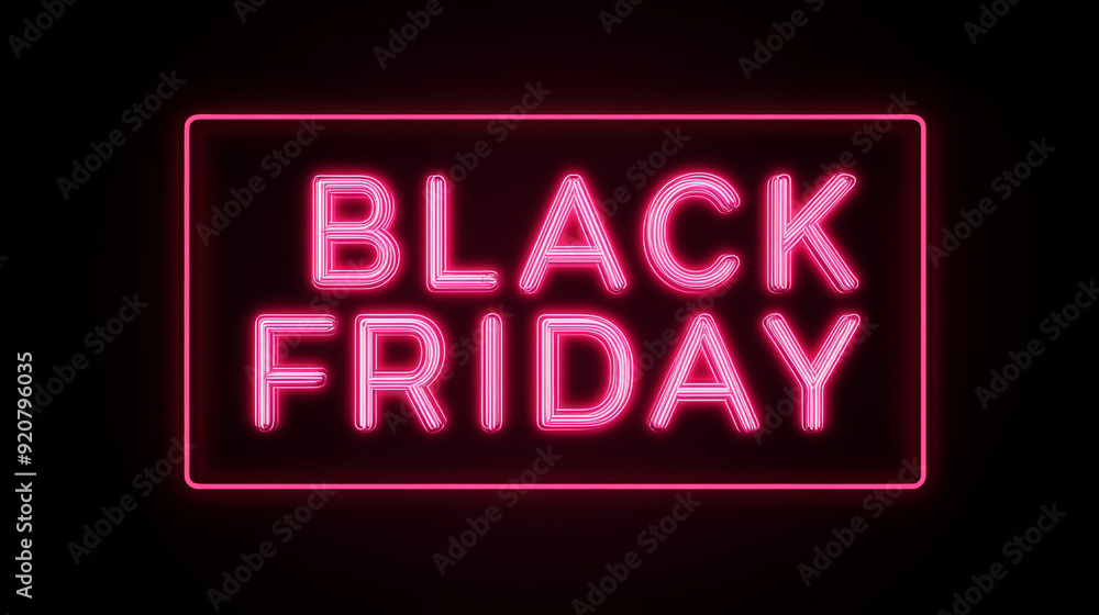 A glowing frame with the text red neon light emitting A glowing frame with the text red neon light emitting