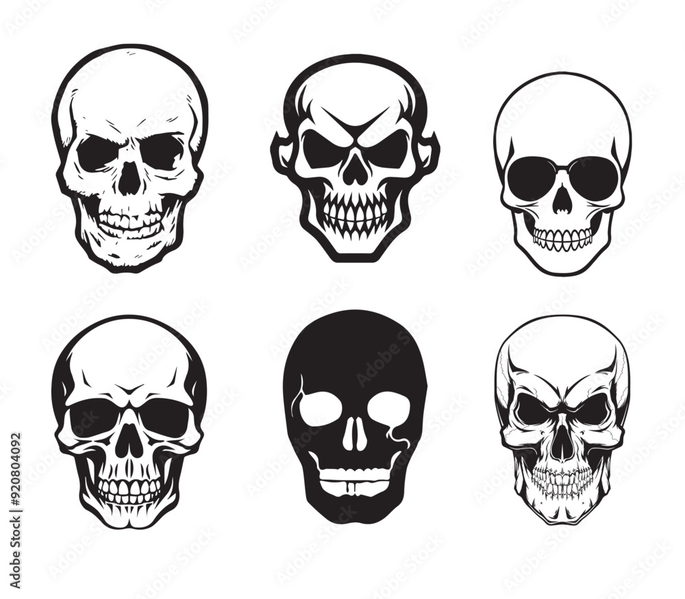 Silhouette Illustration of a human skull Vector
Silhouette Illustration of a human skull Vector