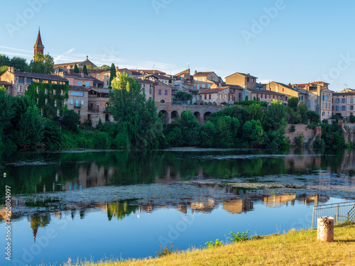 Sunset Over Albi from the Tarn Quays: A Bucolic Village View