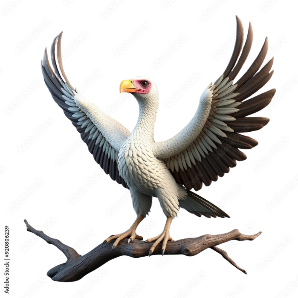 3d american bald eagle on Isolated transparent background png. generated with AI 3d american bald eagle on Isolated transparent background png. generated with AI