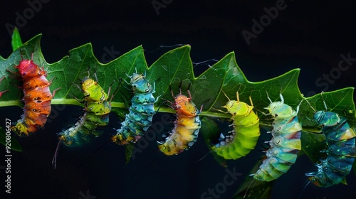 Time-lapse photography of a caterpillar to butterfly metamorphosis during the migration period