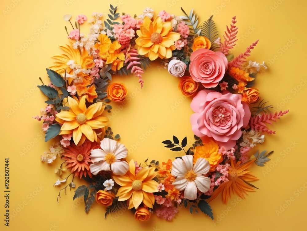 Generous Hand crafted easter wicker wreath with quail eggs and handmade flowers