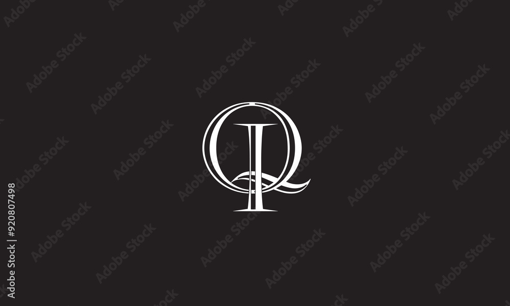 QI, IQ, I, Q Abstract Letters Logo Monogram QI, IQ, I, Q Abstract Letters Logo Monogram
