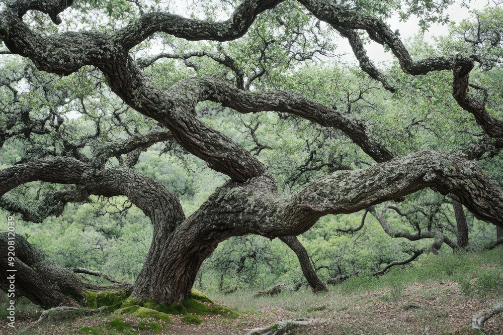 Austin Trees. Twisting Tree Branches Intertwined in a Forest Oasis on the Greenbelt Austin Trees. Twisting Tree Branches Intertwined in a Forest Oasis on the Greenbelt