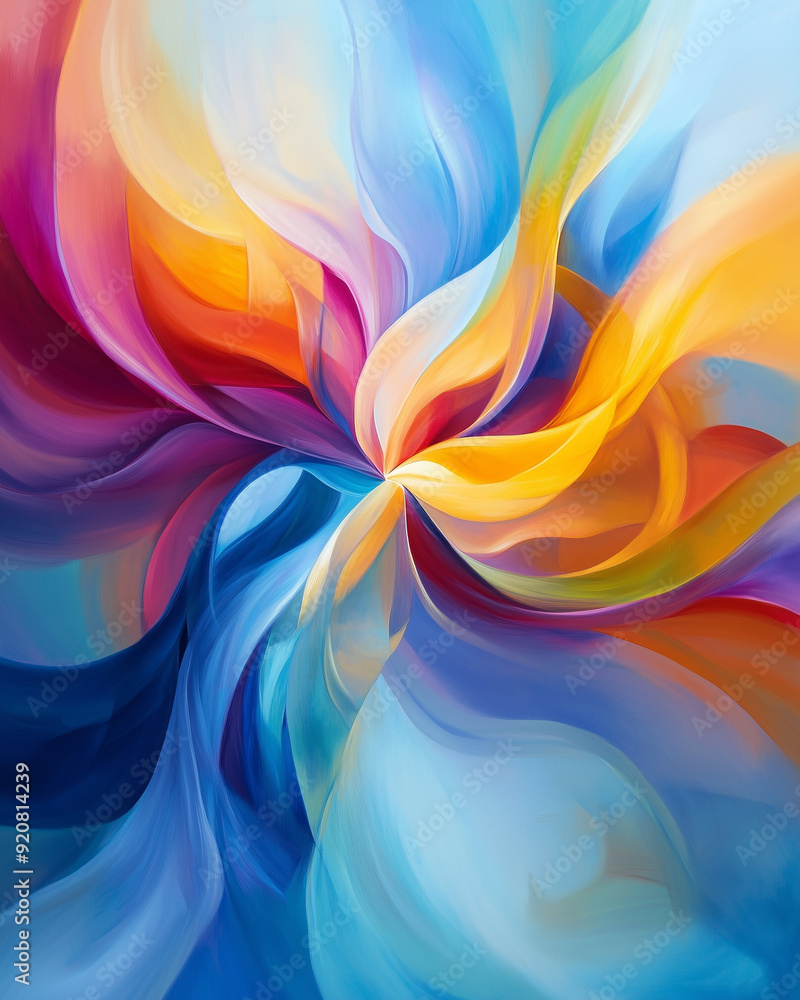 Abstract Flowing Colorful Star of David in a Dynamic Gradient Style Abstract Flowing Colorful Star of David in a Dynamic Gradient Style