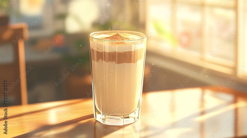 Cozy Coffee Break in Sunlit Cafe Interior Cozy Coffee Break in Sunlit Cafe Interior