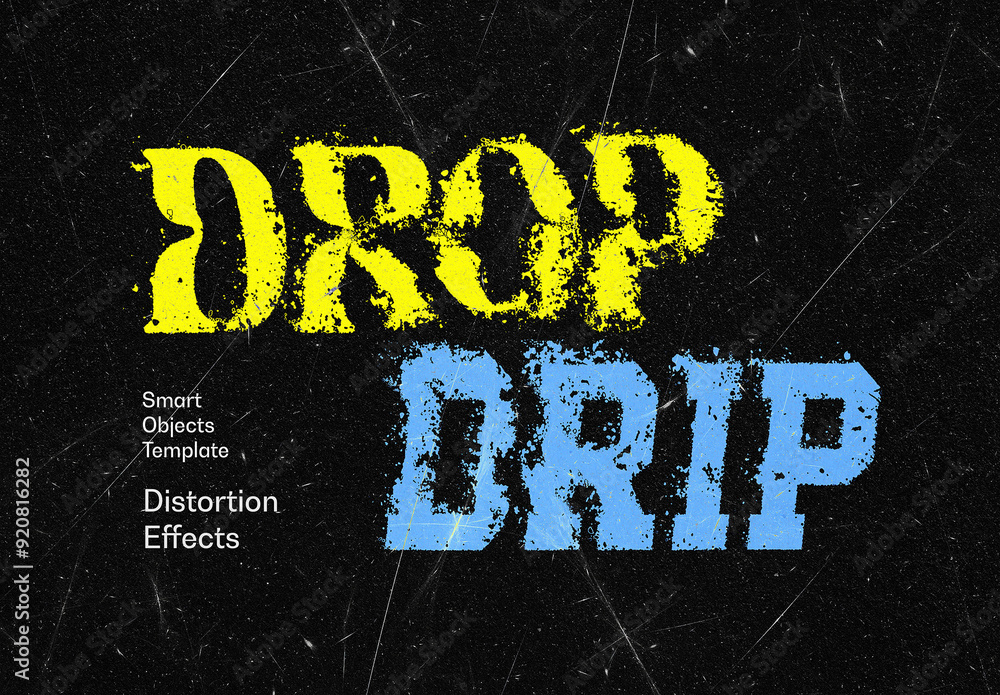 Distortion Effect Mockup Stock Template | Adobe Stock