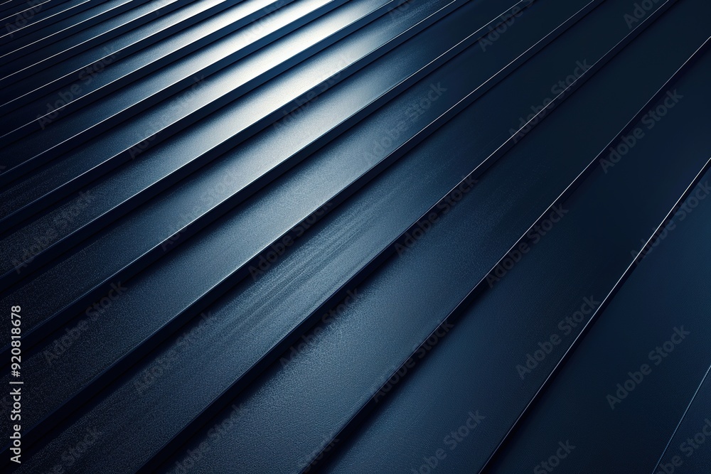 Obraz premium Abstract dark blue metal background with a diagonal pattern.