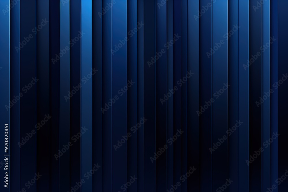 Obraz premium Abstract dark blue striped background with subtle shadows.