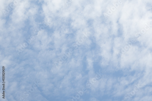 Blue sky background with tiny clouds, Nature cloud blue sky background, Blue Sky with Fluffy White Clouds on a Sunny Summer Day