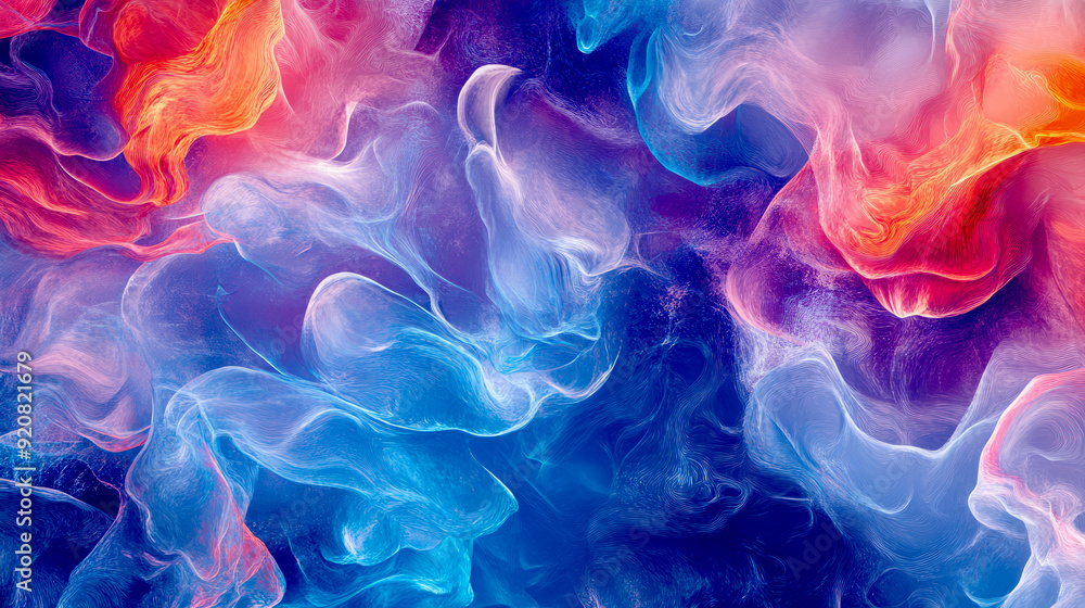 Obraz premium Colorful Smoke Abstract with Dynamic Swirls background wallpaper 
