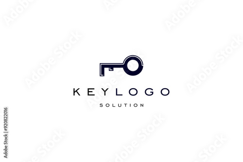 Template logo design solution with simple key image