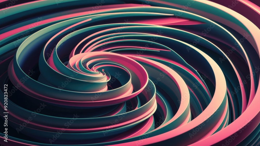 Vibrant Abstract Spiral Layers with Gradient Design Vibrant Abstract Spiral Layers with Gradient Design