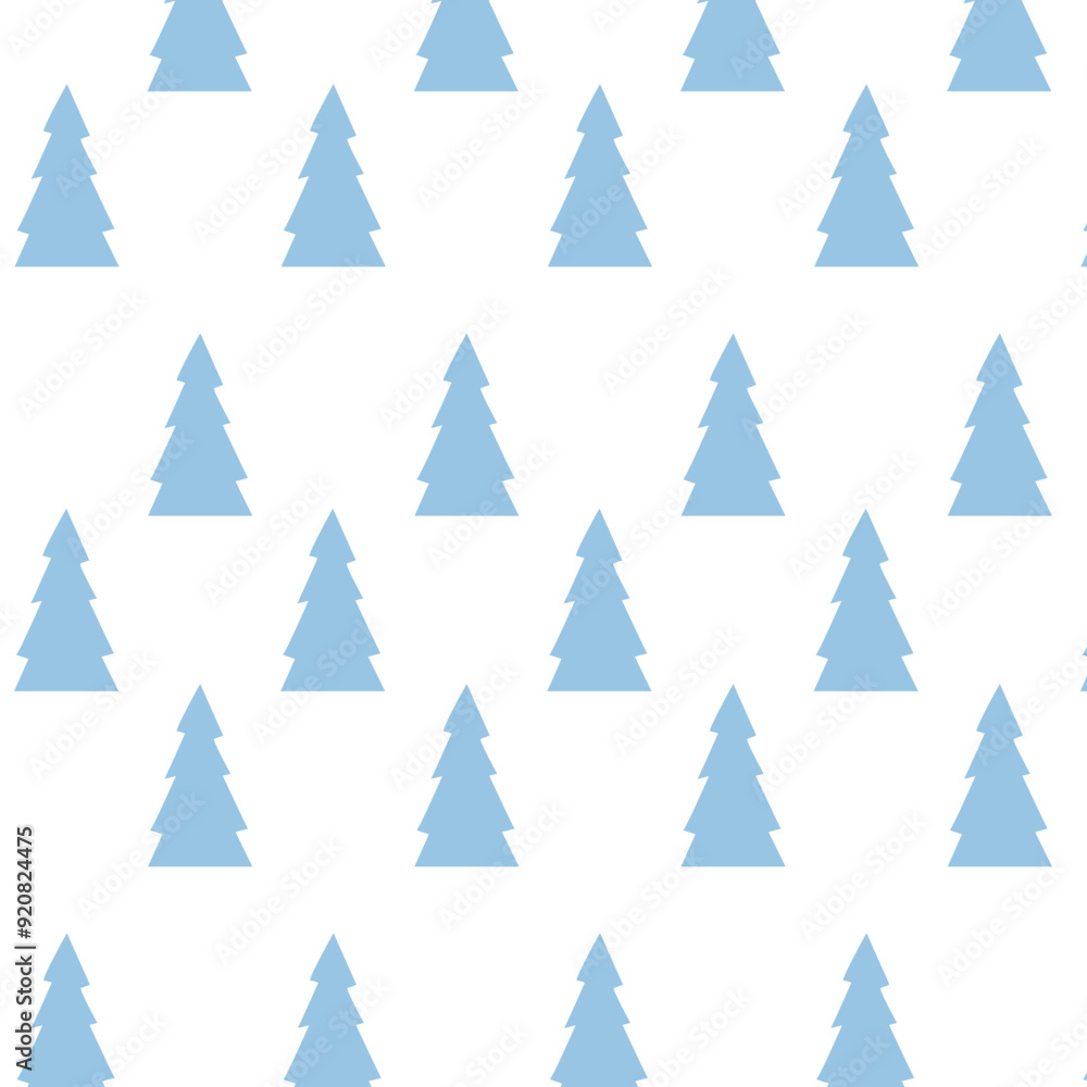 Vector pattern of blue spruce trees on white background. Vector illustration Vector pattern of blue spruce trees on white background. Vector illustration