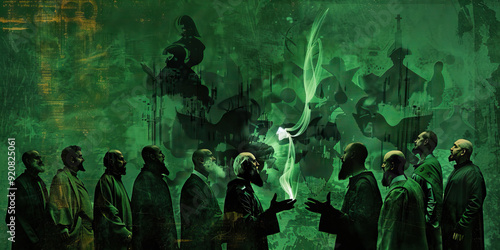 Pentecost. The descent of the Holy Spirit on the Apostles. Digital illustration