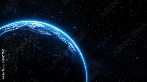 Earth image in space. Elements provided by