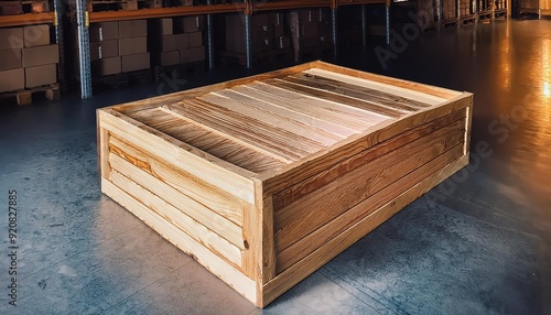 caja de madera con material.