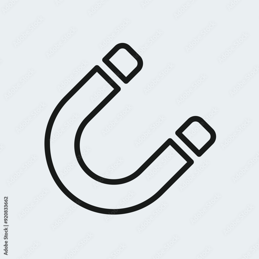 Magnet line icon design stock illustration Magnet line icon design stock illustration