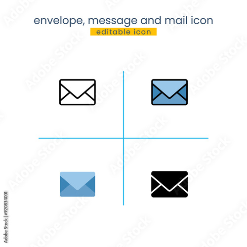 envelope, message and mail icon