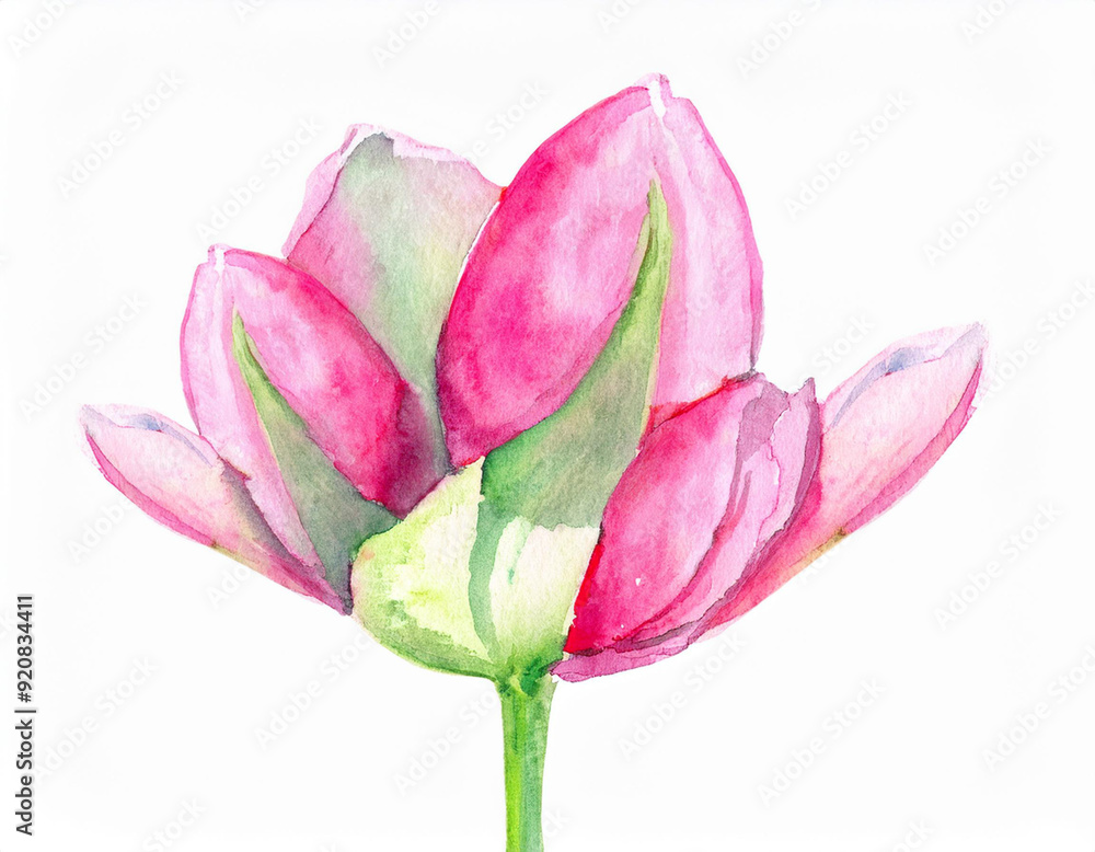 Fototapeta premium Closeup of Pink Tulip Flower