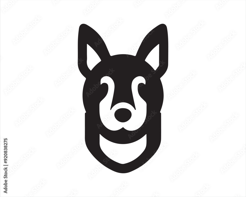 Dog head icon. Cartoon dog face. Vector illustration. Silhouette simple. Animal Logotype concept.Logo design template. Dog head icon. Cartoon dog face. Vector illustration. Silhouette simple. Animal Logotype concept.Logo design template.