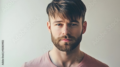 Portrait of a young man with a beard.