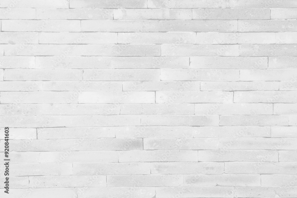 Obraz premium Blank white brick wall background, abstract white brick wall pattern background